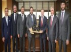 TOSFED Başkanı Serkan Yazıcı Spor Bakanı Osman Aşkın Bak’ı makamında ziyaret etti