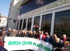 Bursalılar Çevre ve Şehircilik önünde hava kirliliğini protesto etti